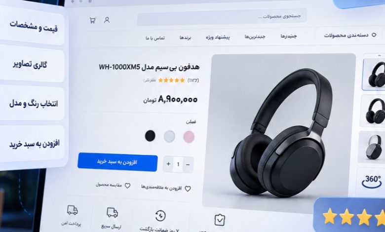 طراحی صفحه محصول در سایت فروشگاهی